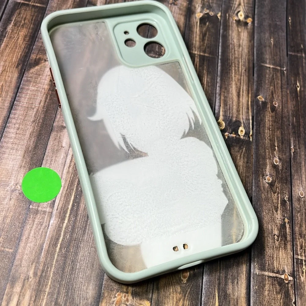5for$10 Frosted Green Frame IPhone 12 Phone Case Anime Women Lifting Shirt